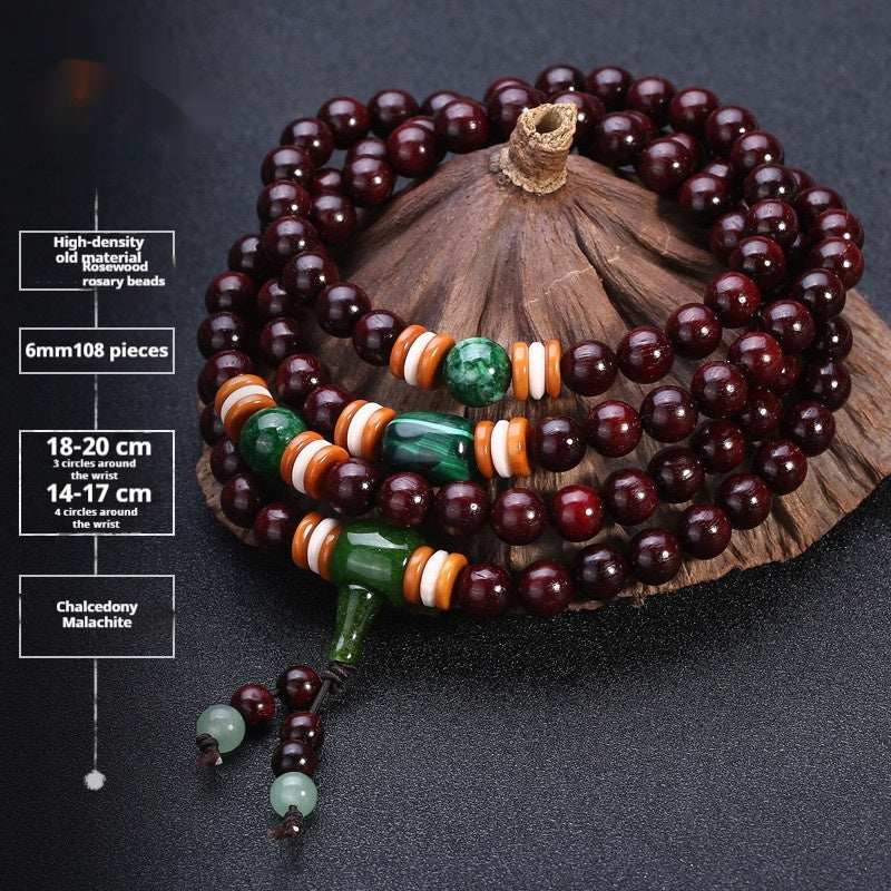 Pterocarpus Santalinus Bracelet Men's 108 Beads