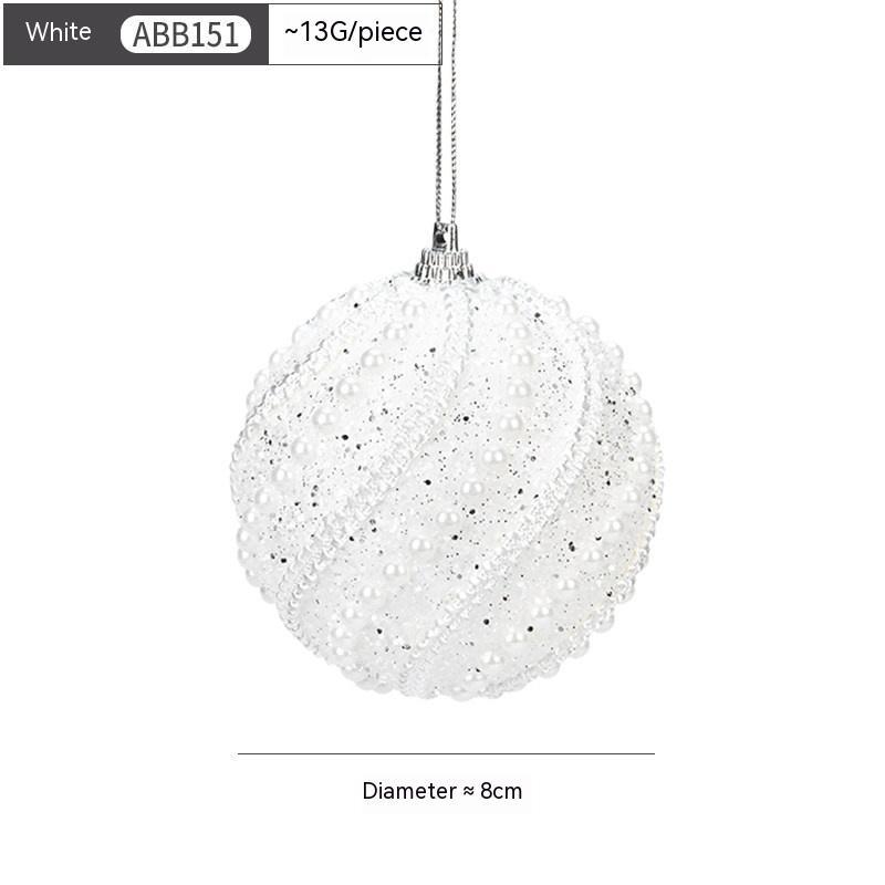 Christmas Tree Decoration With Ball Powder Hanging Ornaments