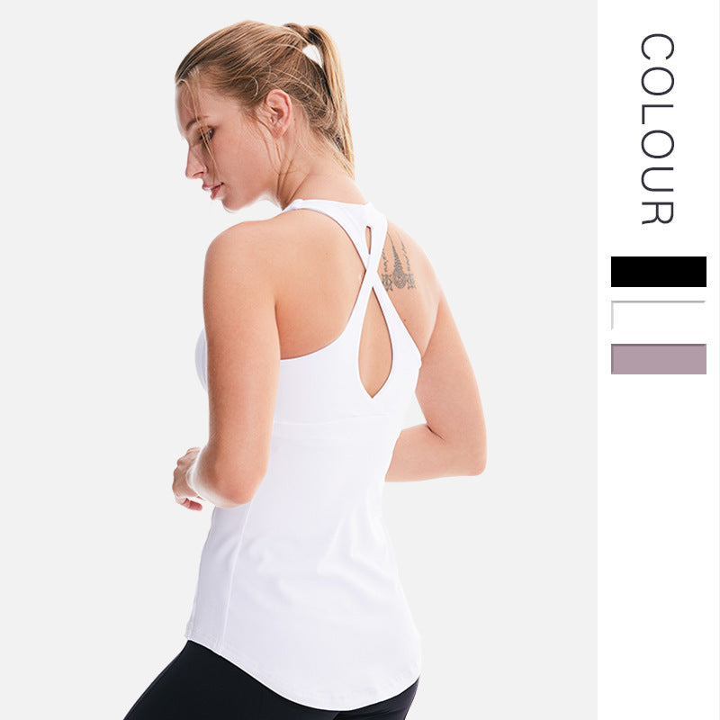 European and American yoga clothing tops