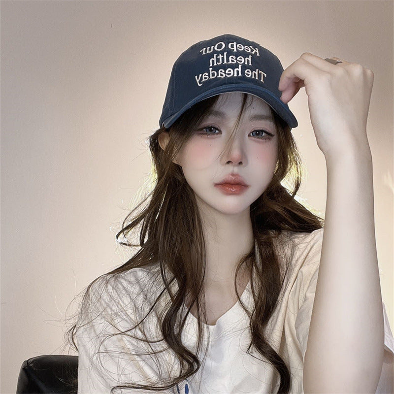 Women's Simple Fashion Personality English Letters Peaked Cap