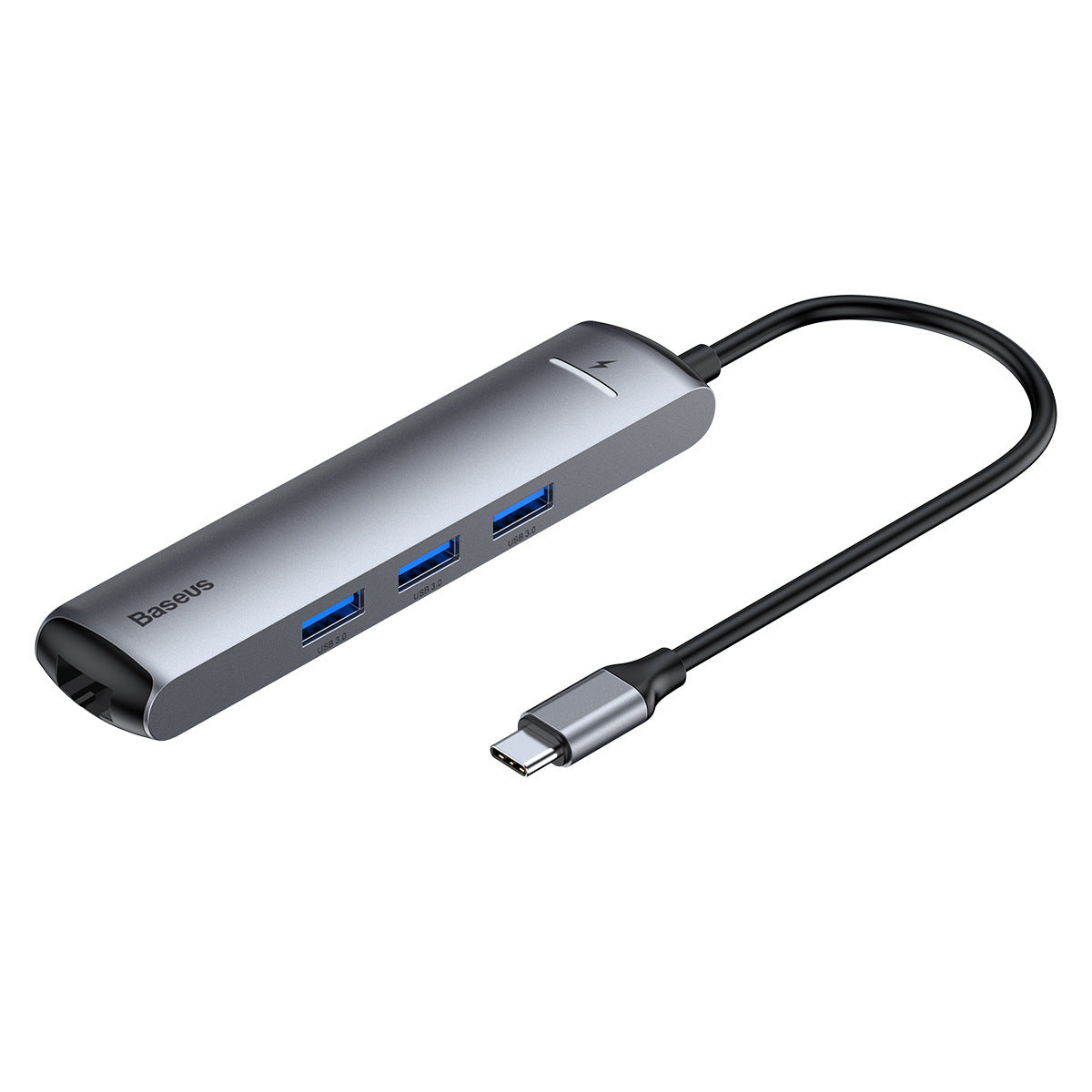 USB-C Hub for MacBook – 6-in-1 Adapter (4K HDMI, 2×USB 3.0, SD/MicroSD, 100W PD), Compatible with Apple