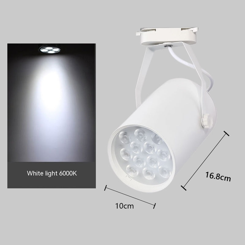 LED Track Spotlight Track Lamp 12 W18W Clothing Store Background Wall Open-mounted Slide Spotlight Super Bright