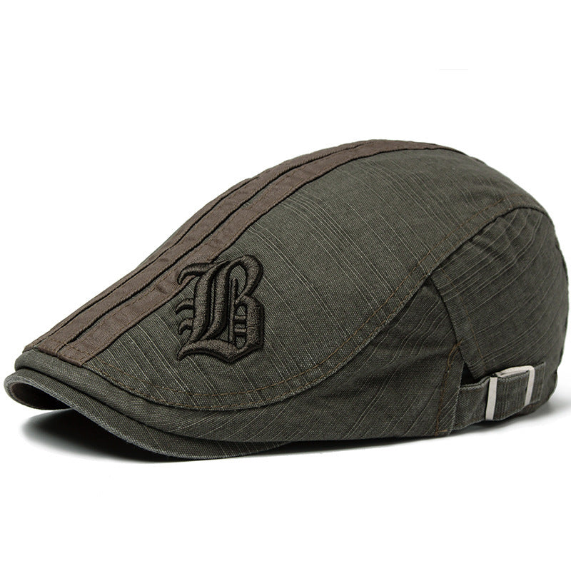 Men's Letter Beret Breathable Sun Hat