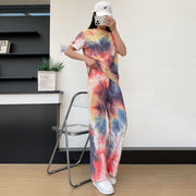 Unisex Gradient Polyester Lounge Set Slim Fit Homewear