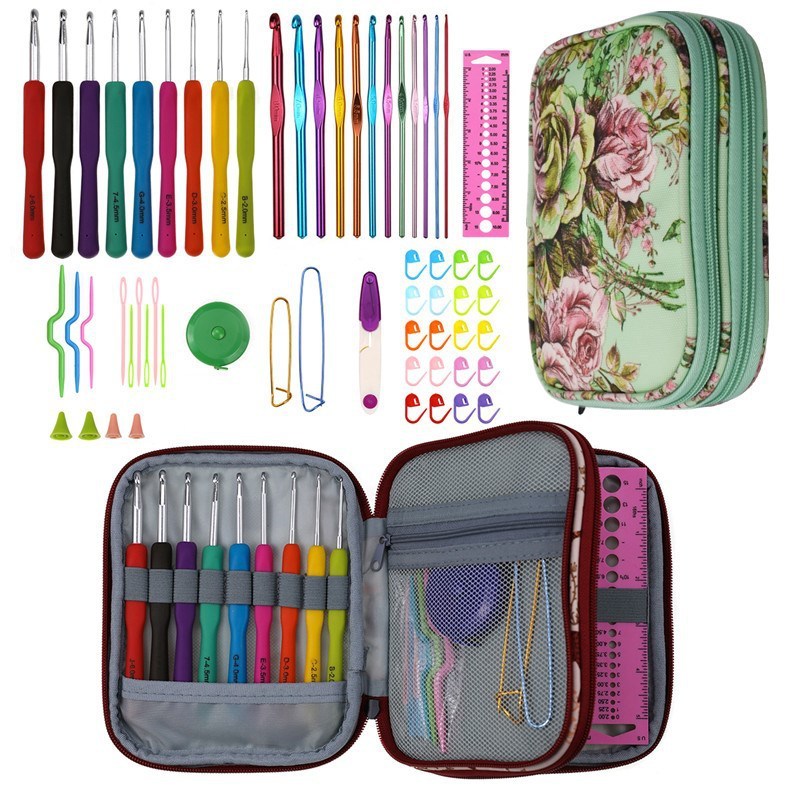 36-Style Crochet Hook Set with Case – Knitting & DIY Crafts