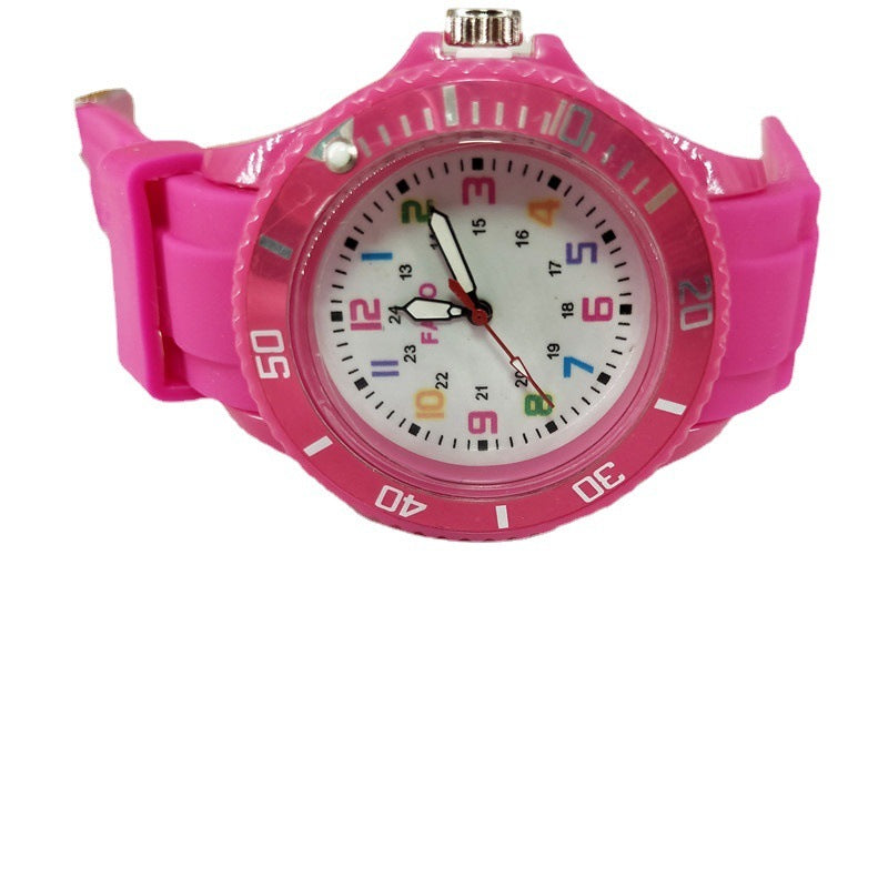 Silicone Watch Digital Women's Multi-color Colorful Plastic Watch
