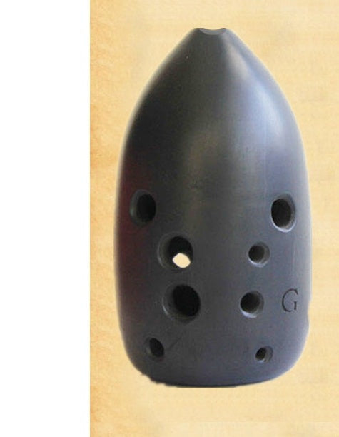 Pure Black 10-Hole Black Pottery Chinese Ocarina Flute