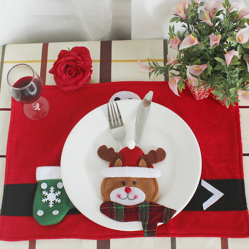 Christmas Cutlery Holder Decorations for Restaurant and Hotel Table Layout