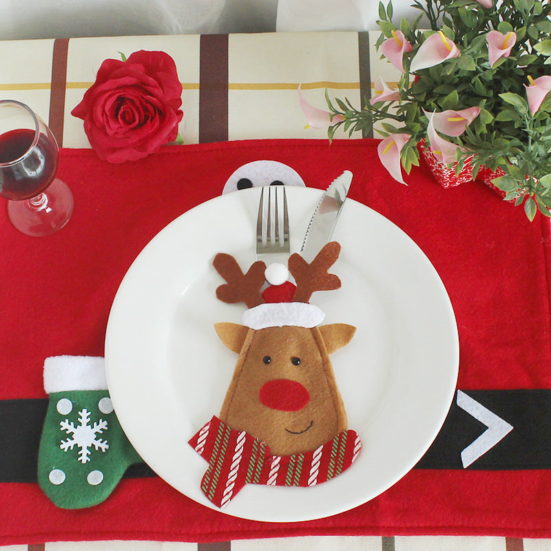 Christmas Cutlery Holder Decorations for Restaurant and Hotel Table Layout