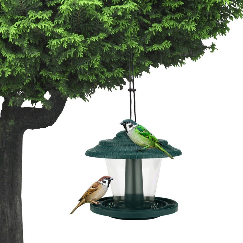Transparent Plastic Bird Feeder for Parrots and Small Birds