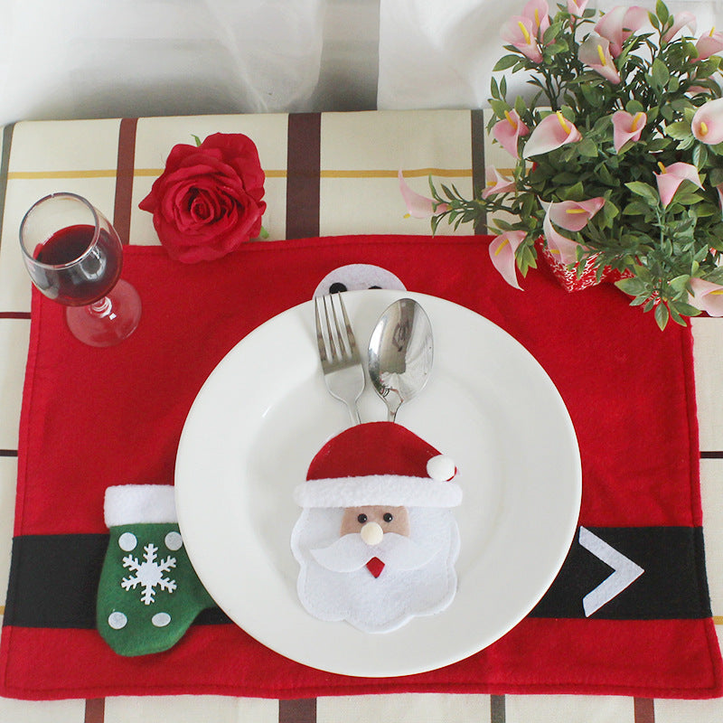 Christmas Cutlery Holder Decorations for Restaurant and Hotel Table Layout