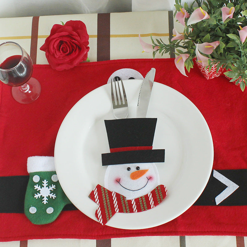 Christmas Cutlery Holder Decorations for Restaurant and Hotel Table Layout