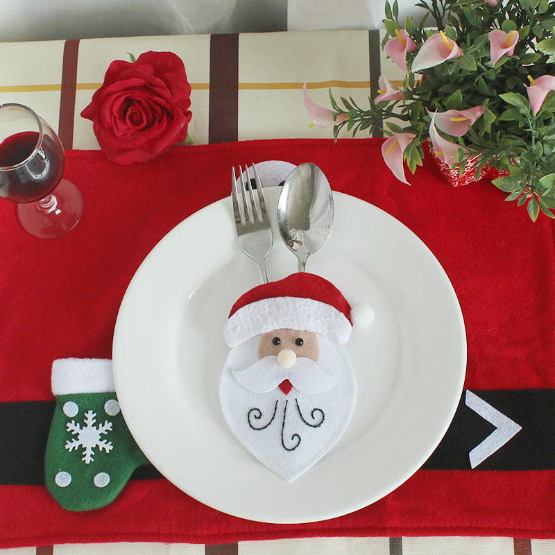 Christmas Cutlery Holder Decorations for Restaurant and Hotel Table Layout