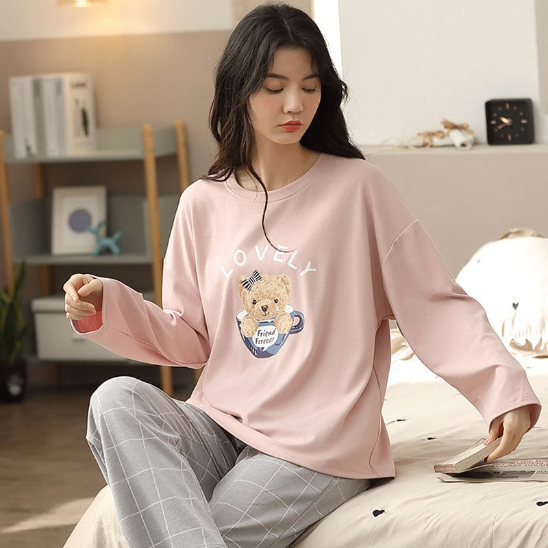 Women's All Cotton Summer Homewear Suit Two Piece Set