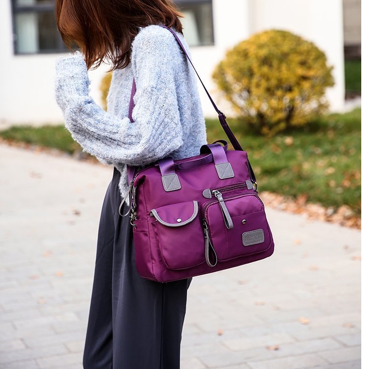 Women’s Large Capacity Multi-Pocket Shoulder Bag – Nylon Waterproof Casual Crossbody Tote