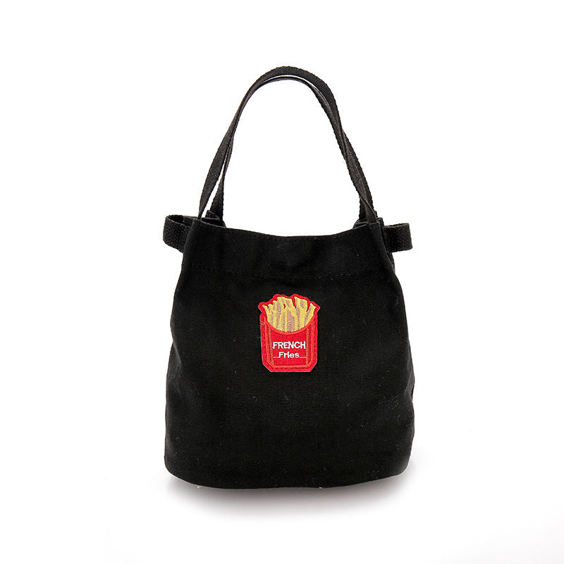 Canvas Shoulder Handbag simple Japan Korea bucket school satchel BAG shopping bag student wind