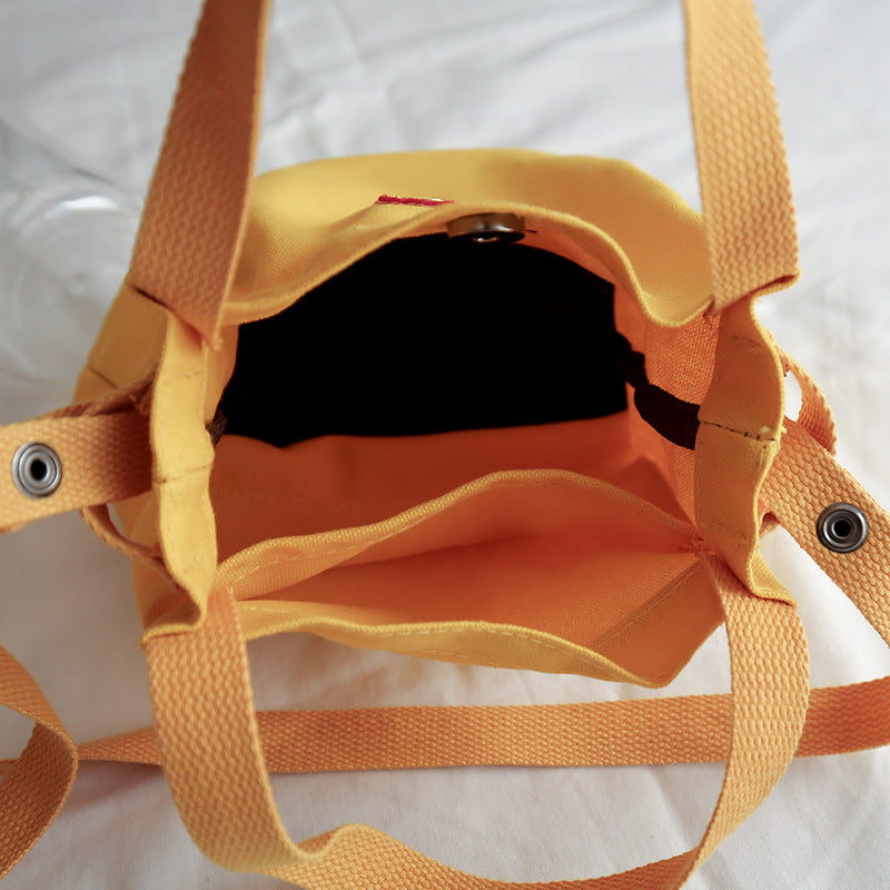 Canvas Shoulder Handbag simple Japan Korea bucket school satchel BAG shopping bag student wind