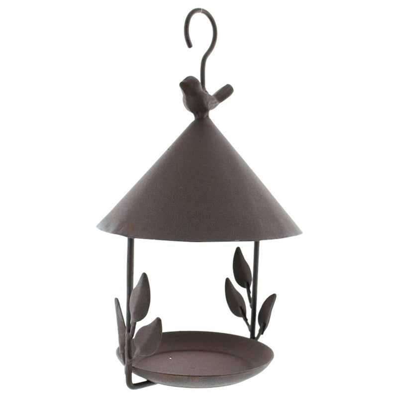 American Made Wrought Iron Bird Feeder for Outdoor Use