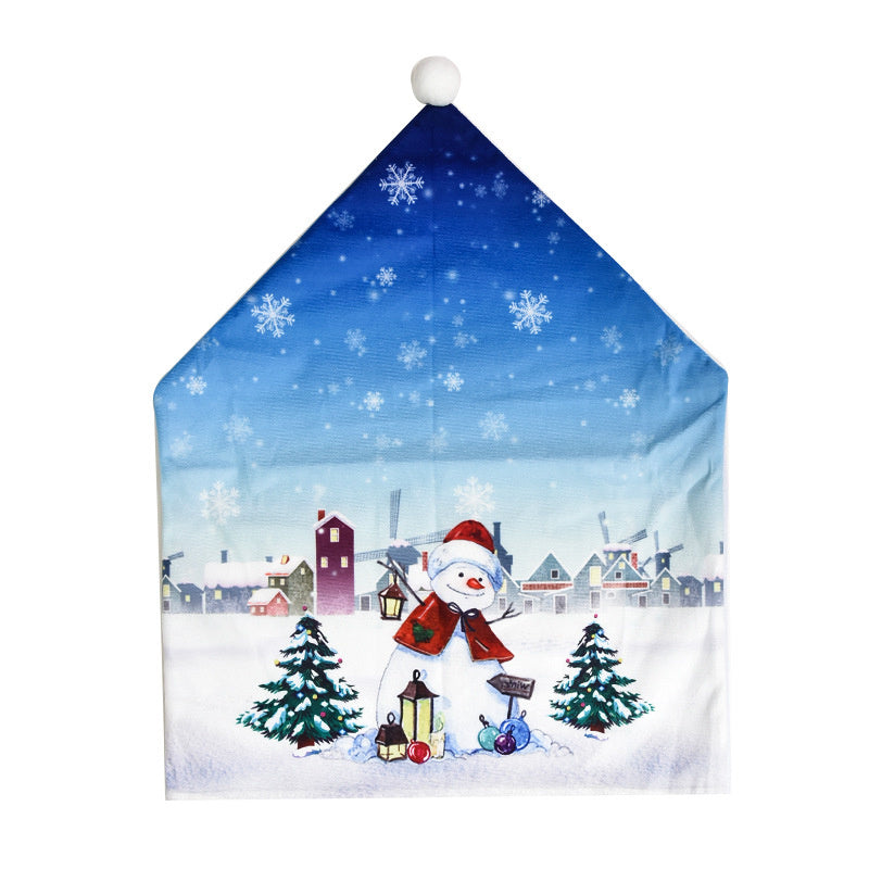 Christmas Embroidered Chair Cover Decoration