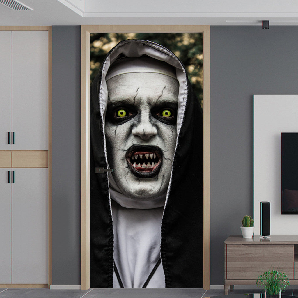 Terrorist Nun Creative 3D Door Sticker