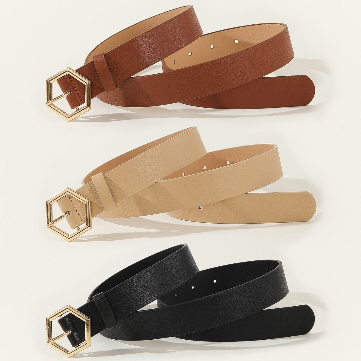 Women's Hexangular Star Casual All-Match Belt