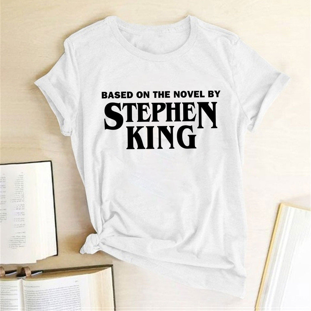 Women Short Sleeved T Shirt With Letter Print Bottoming Shirt
