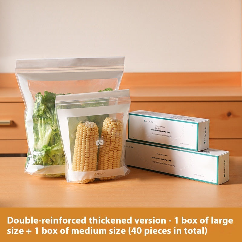Food Grade Freshness Protection Package Household Extra Thick Retain Freshness Envelope Bag Zip Lock Bag Kitchen Refrigerator Freeze Storage Split Storage