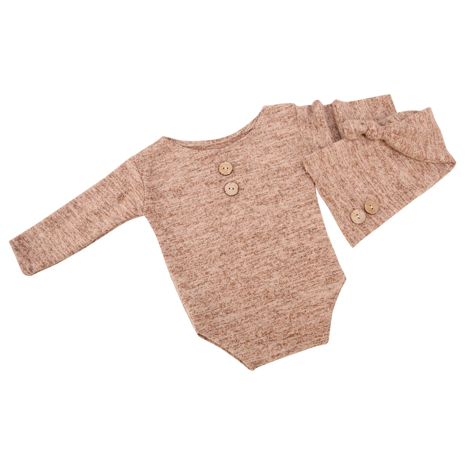 Baby Photo Clothes Props Button Hat Two Sets