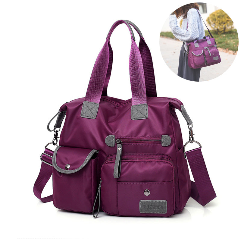 Women’s Large Capacity Multi-Pocket Shoulder Bag – Nylon Waterproof Casual Crossbody Tote