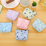 PU Leather Floral Coin Purse – Handheld Mini Wallet for Women & Girls
