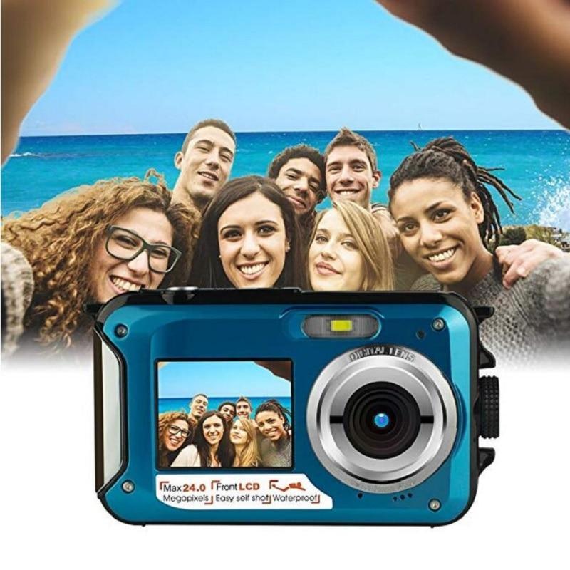 Dual-Screen Waterproof Digital Camera – 1080P Action Cam for Swimming