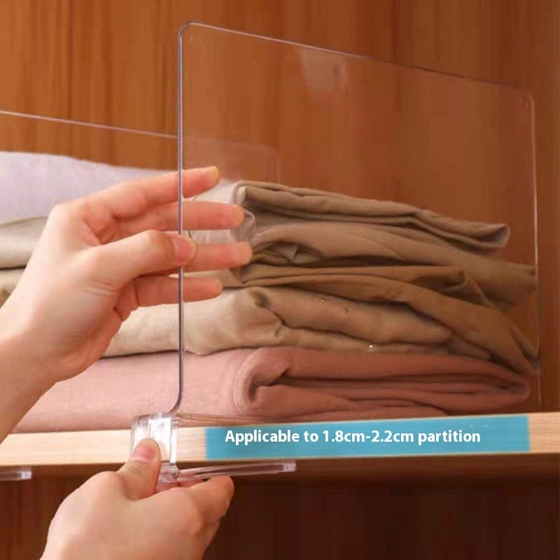 Wardrobe Layered Partition Transparent Acrylic Clapboard