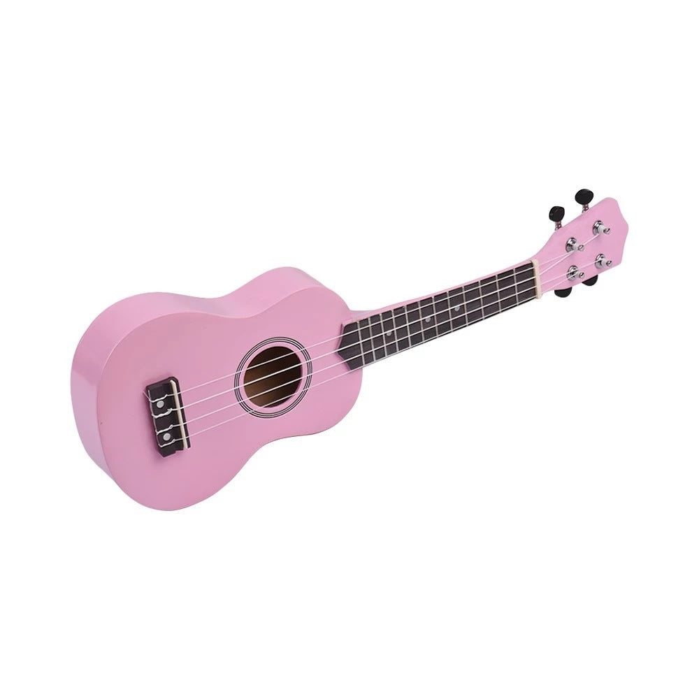 21 inch acoustic ukulele full bass wood with button battery