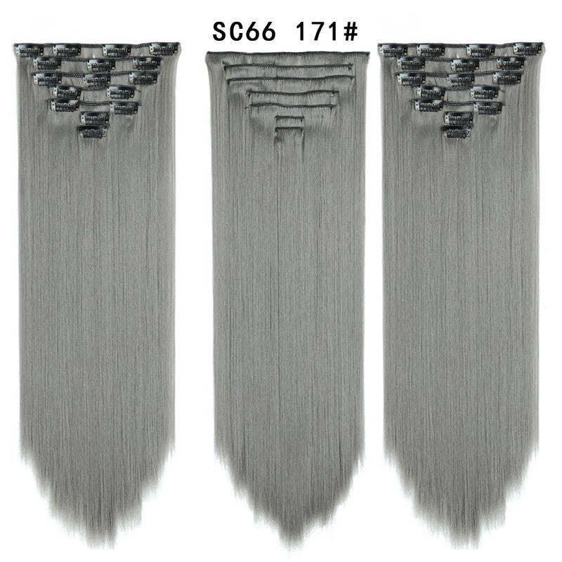 16 Card Seven-piece Hairpiece Clip Wig Beauty Chemical Fiber Wig Set Hair Extension