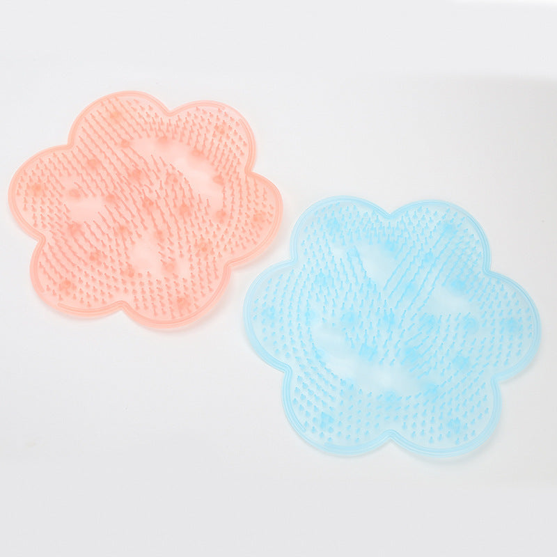 Silicone Bathroom Anti-Slip Massage Pad – Non-Slip Floor Mat with Foot Massage Design for Shower and Bath