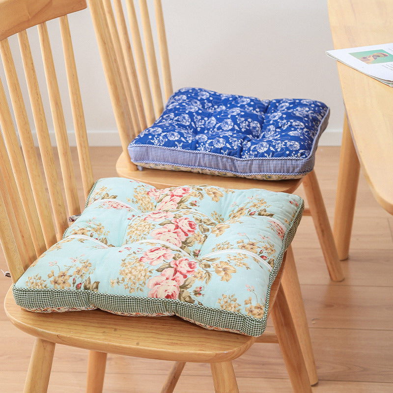 Cotton Floral Seat Cushion Thickened