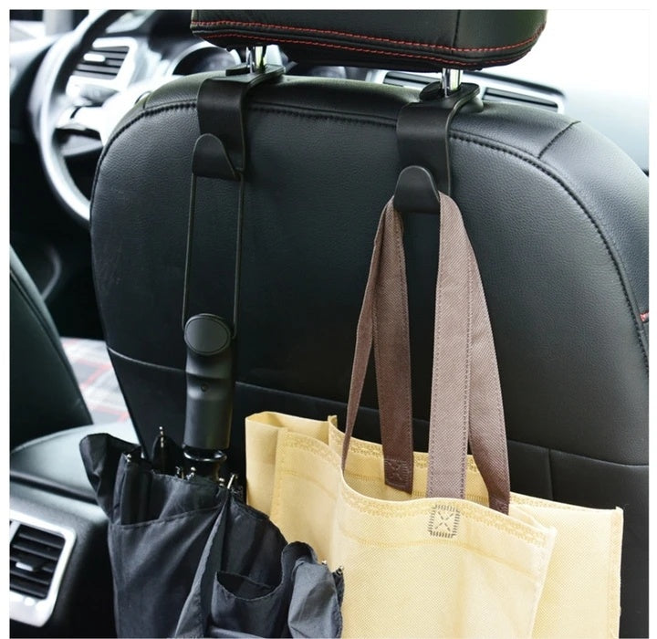 Car Headrest Hooks (4-Pack) – Heavy-Duty Seat Back Hangers