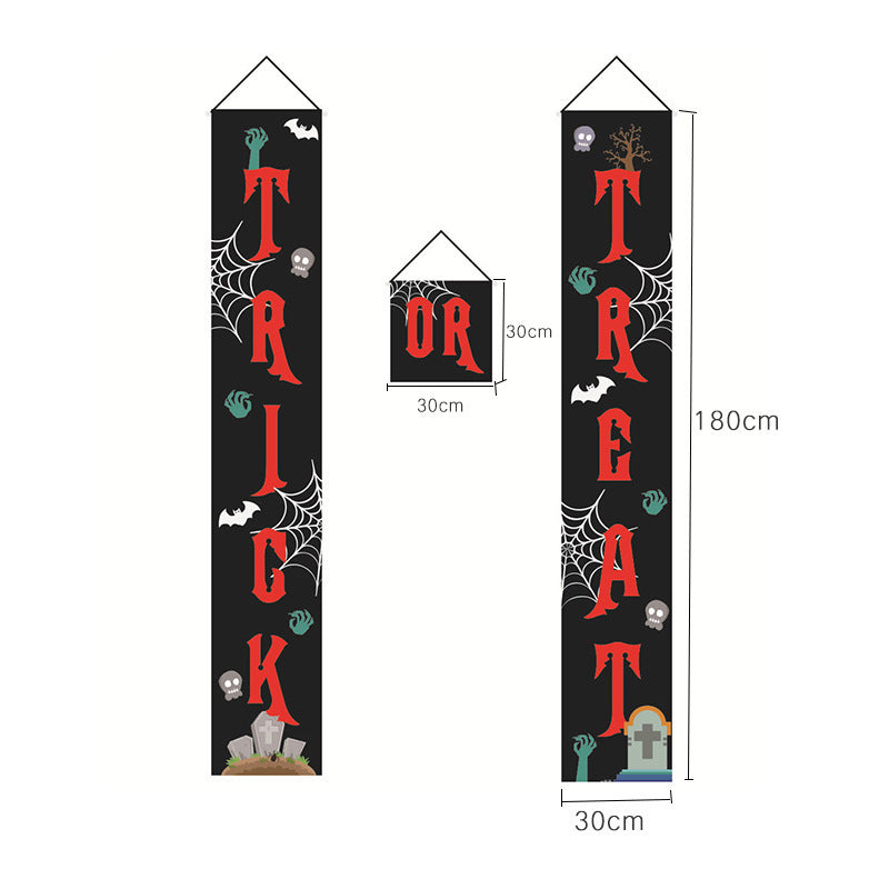 Halloween Door Banner – Spooky Hanging Couplet Decoration for Home and Party