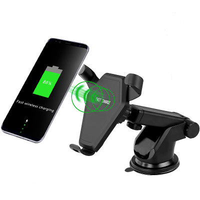 Magic Array Wireless Car Charger – 15W Qi Fast Charge Phone Mount with LED