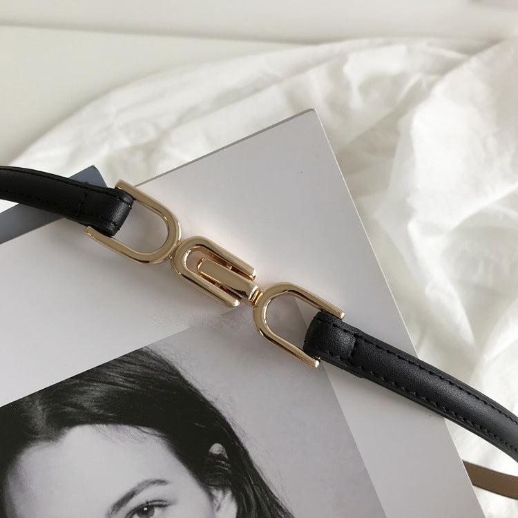 Women's Double Buckle Dress Belt