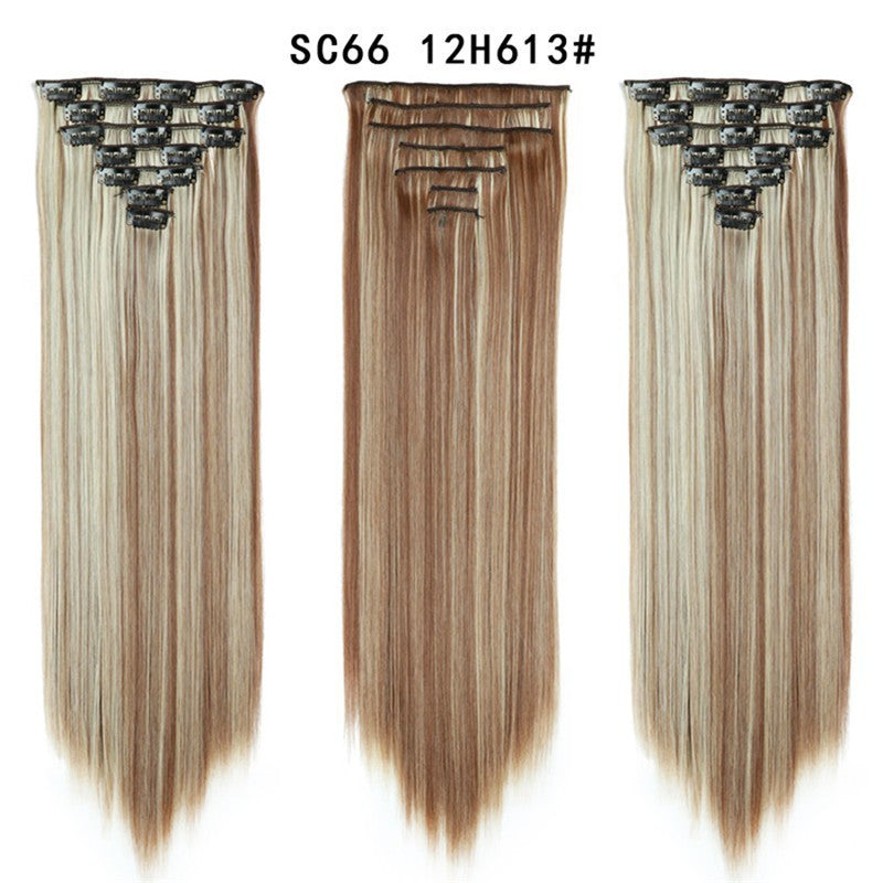 16 Card Seven-piece Hairpiece Clip Wig Beauty Chemical Fiber Wig Set Hair Extension