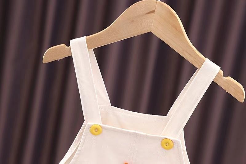 Casual Children Fashionable Suspender Short Sleeve Two-piece Set