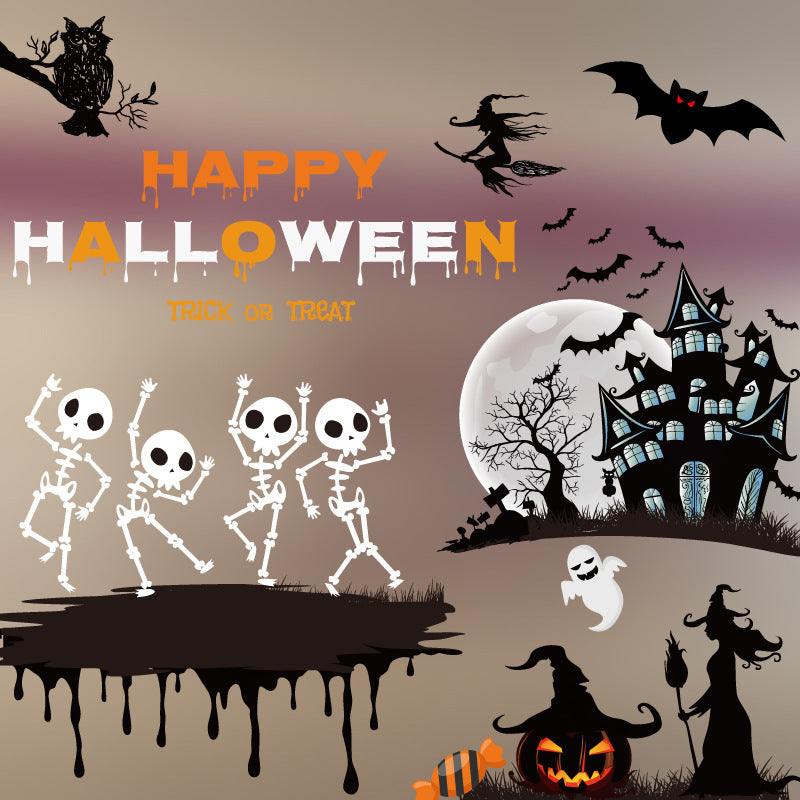 Halloween Decoration Kindergarten Stickers Glass Door