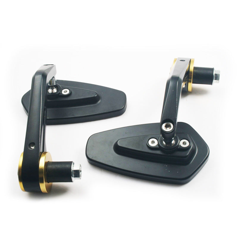 Motorcycle Modified Diamond-shaped Curved Bar Handlebar Rearview Mirror