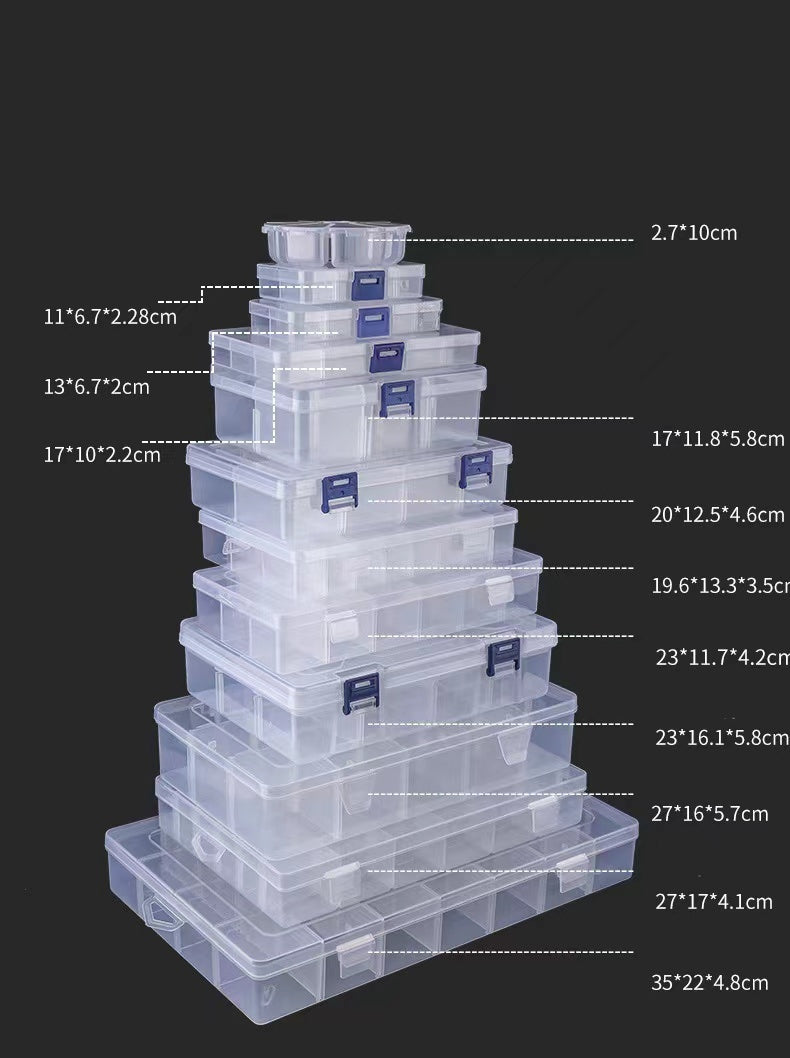 10 Grids 15 Grids 24 Grids Transparent Storage Tool Storage Box