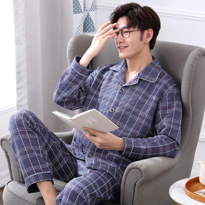 Unisex Sandwich Cotton Pajamas Relaxed Fit Thick Fabric