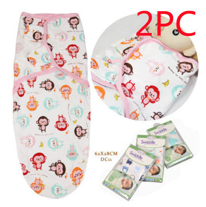 Cotton Cartoon Baby Swaddle Towel – Anti-Startle Sleeping Bag