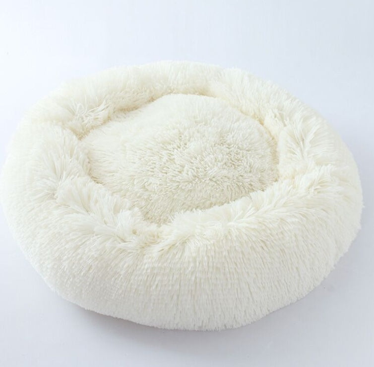 Soft Long-Hair Plush Pet Nest Bed in Multiple Sizes and Colors