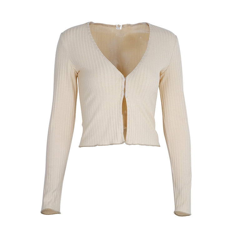 Ribbed Crop Top – Long Sleeve