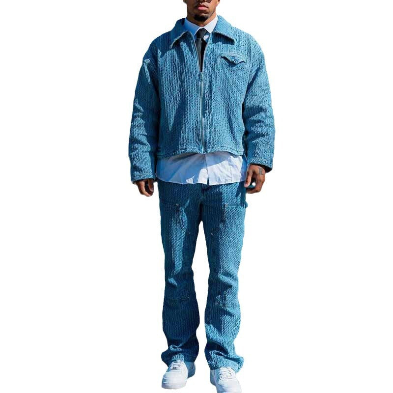 Casual Trousers Men's High Street Suit